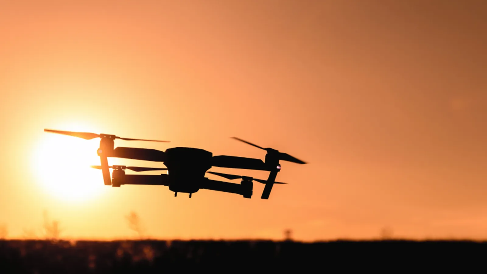 Drone sunset