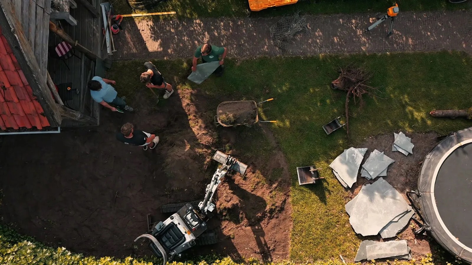 Stilstaand beeld uit de dronevideo voor Flier Hoveniers