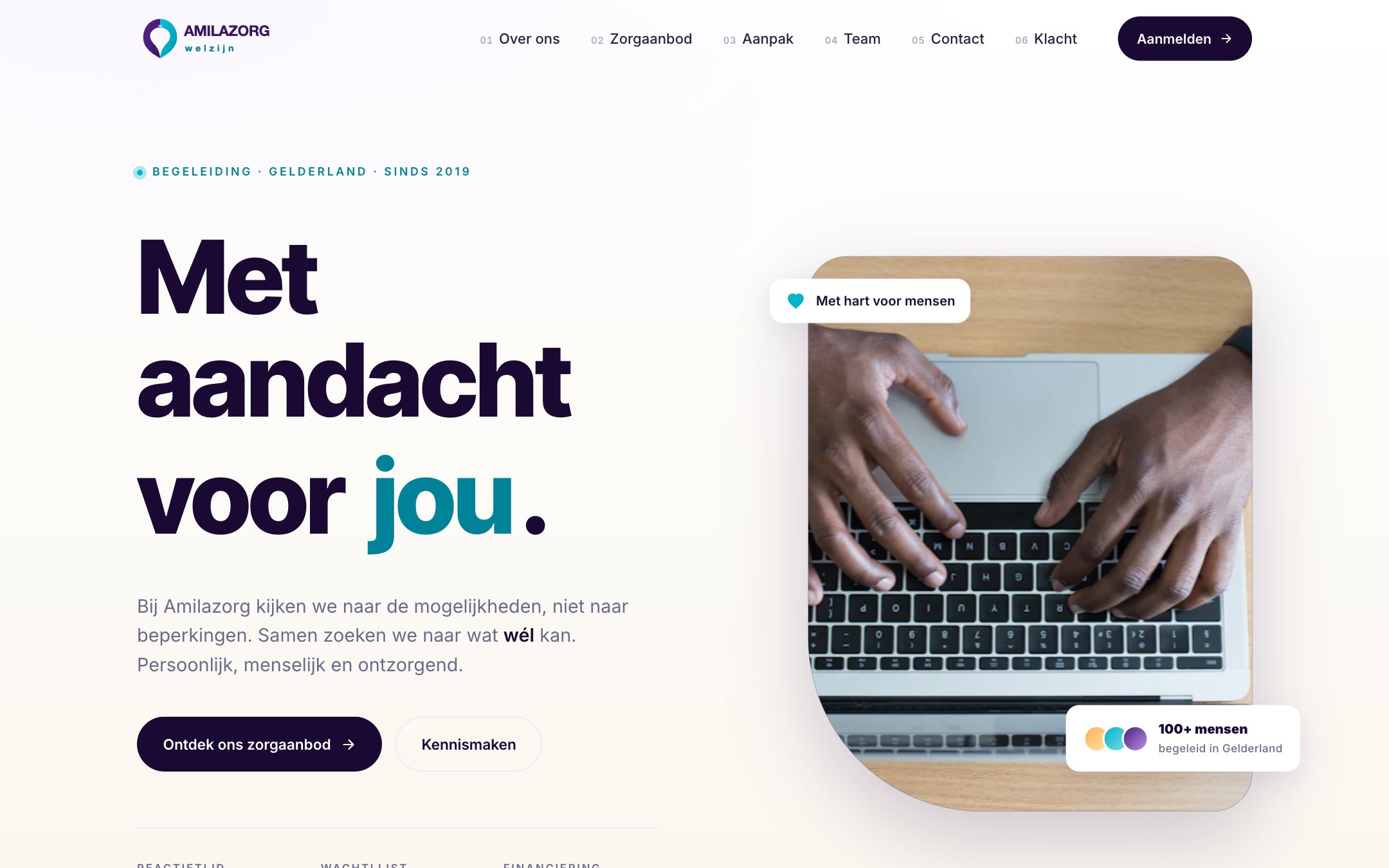 Screenshot amilazorg.nl