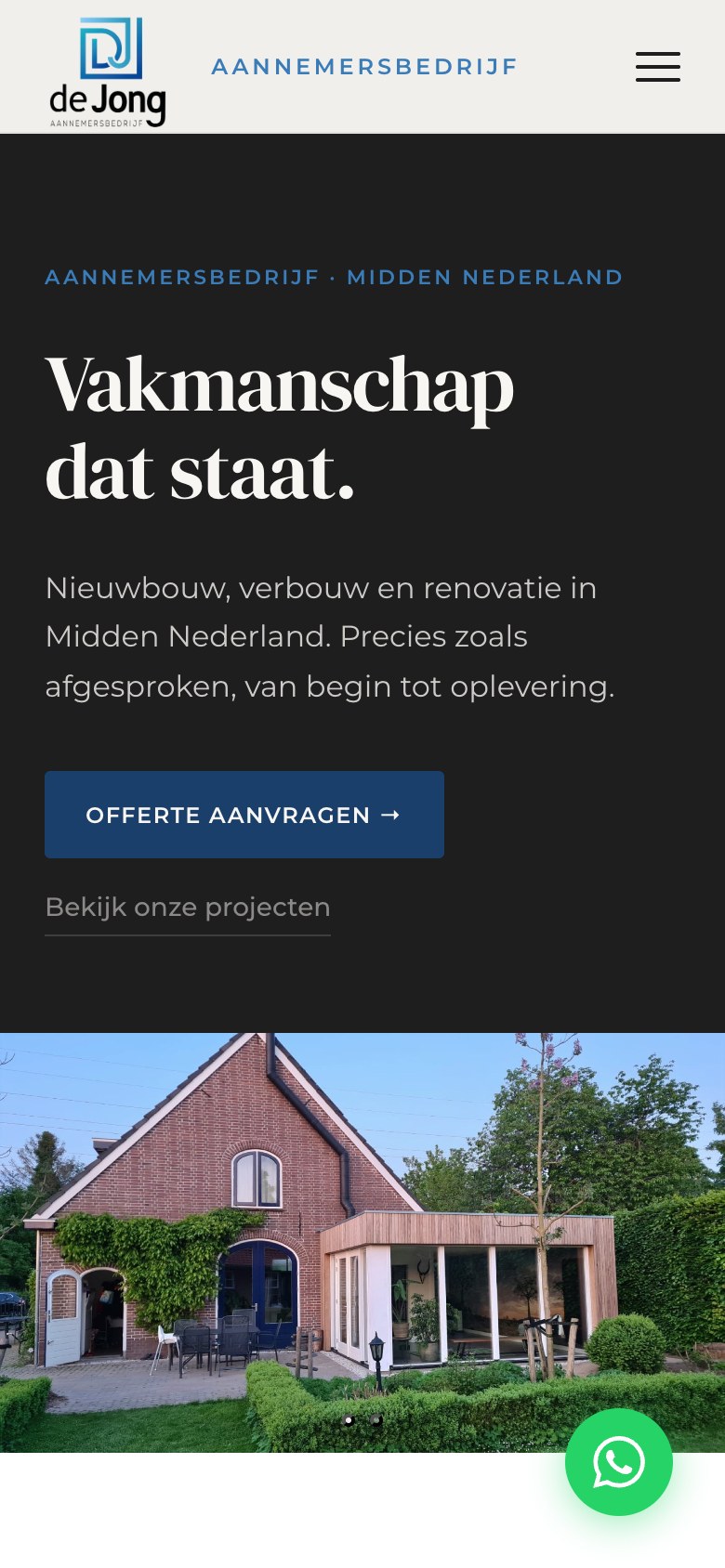 Mobiele versie bouwenmetdejong.nl