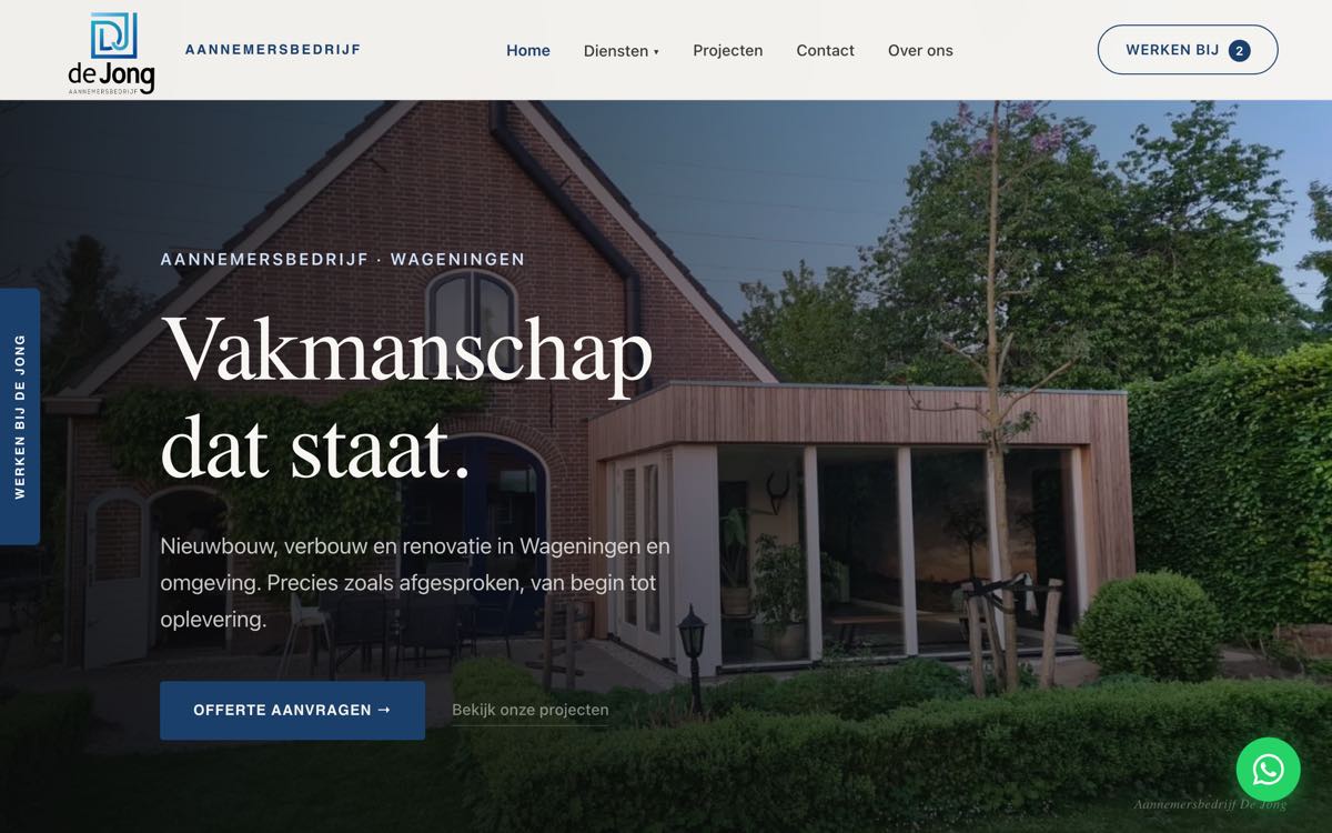 Screenshot bouwenmetdejong.nl