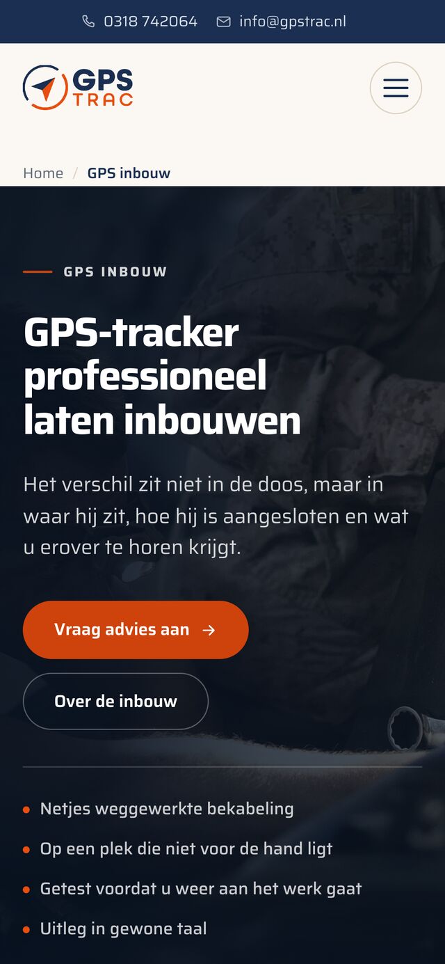GPS Trac op een telefoon