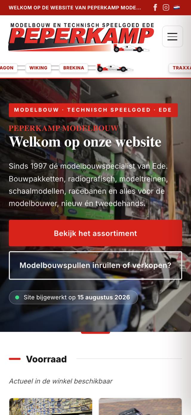 Mobiele weergave peperkampmodelbouw.nl