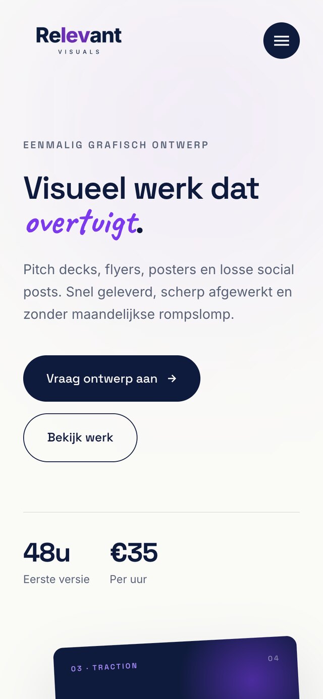 Relevant Visuals op een telefoon
